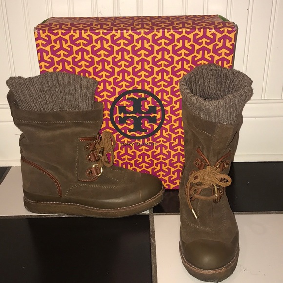 Tory Burch Carmel Suede Bootie - Picture 1 of 6